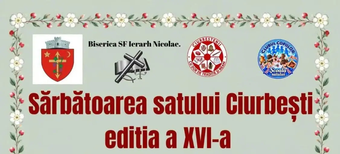 Sărbătoarea satului Ciurbești. O zi de tradiții, folclor și evenimente dedicate comunității