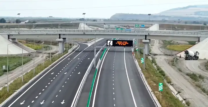 VIDEO. Autostrada Moldovei ajunge la Bacău. Luni se deschid încă 47 de kilometri din A7