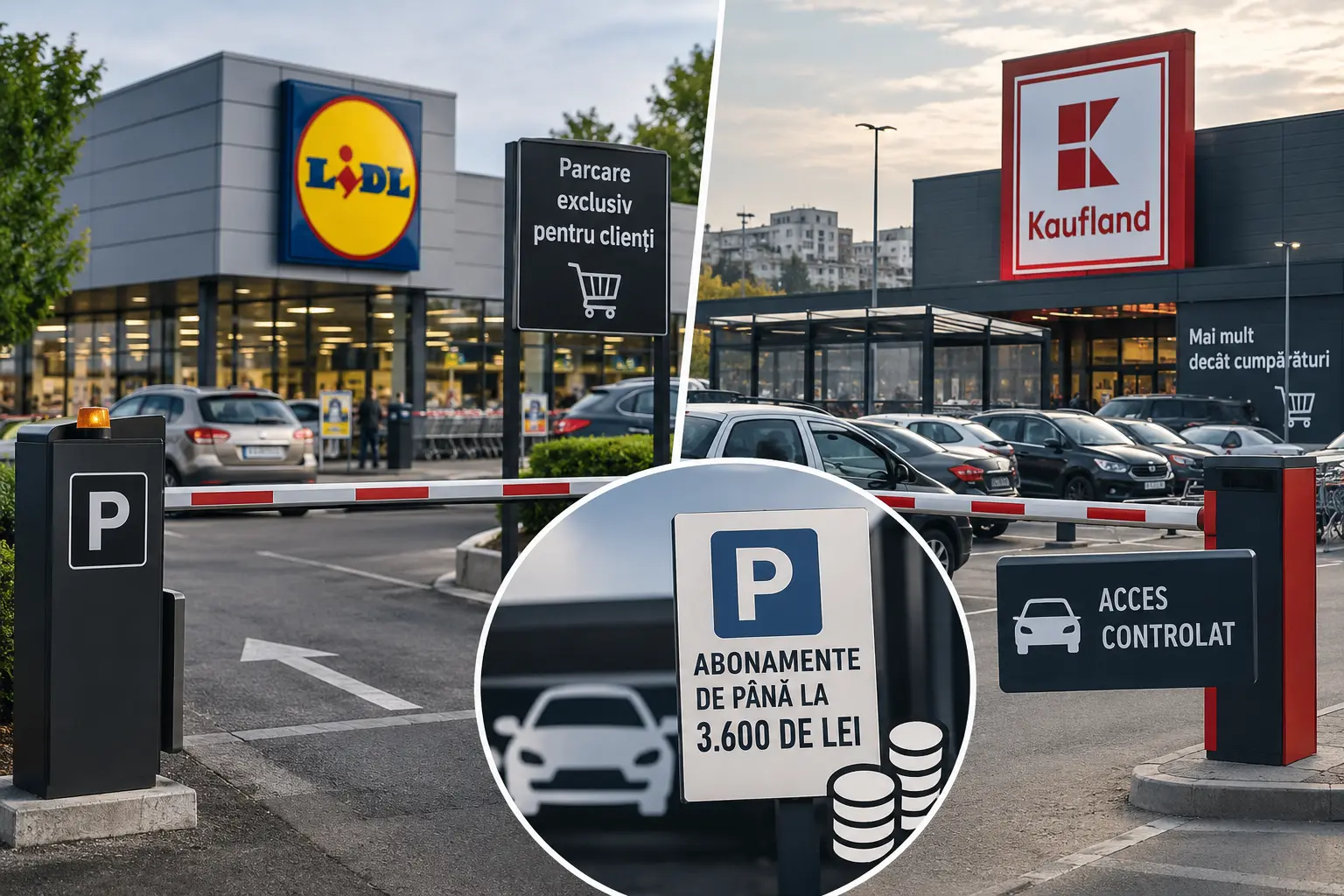 Veste proastă pentru ieșeni. Lidl își închide parcările cu bariere, Kaufland vrea să introducă abonamente