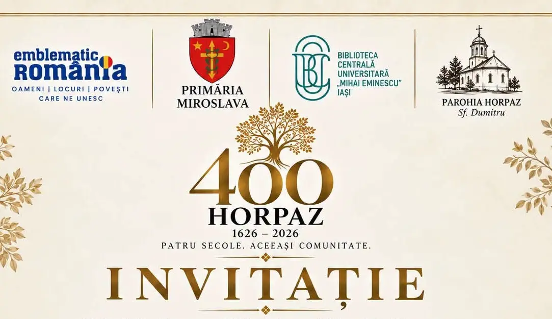 Horpazul împlinește 400 de ani! Eveniment aniversar sâmbătă, la Biserica „Sfântul Dumitru”